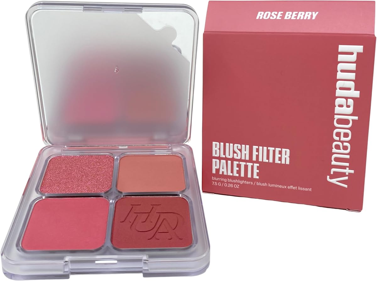 Paleta de iluminadores difuminados con filtro de rubor Huda Beauty - Baya rosa - 7,5 g / 0,26 oz. Edición limitada
