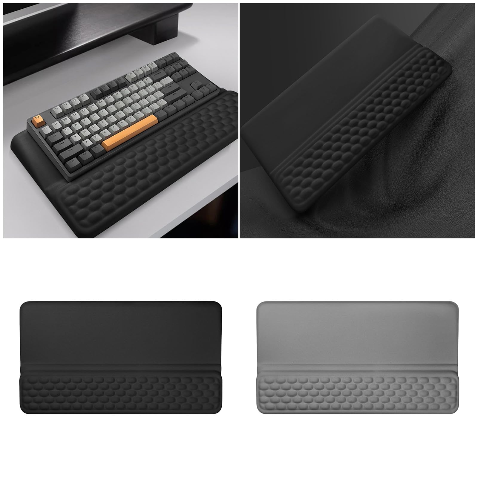 Reposamuñecas ergonómico para teclado, soporte suave para oficina, juegos, teclado, reposamuñecas, funda, accesorios
