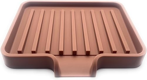Miniatura 31 de Happitasa Bandeja de Jabón de Silicona y Portaesponjas con Canal de Drenaje Organizador Caddy para Fregadero de Baño y Cocina