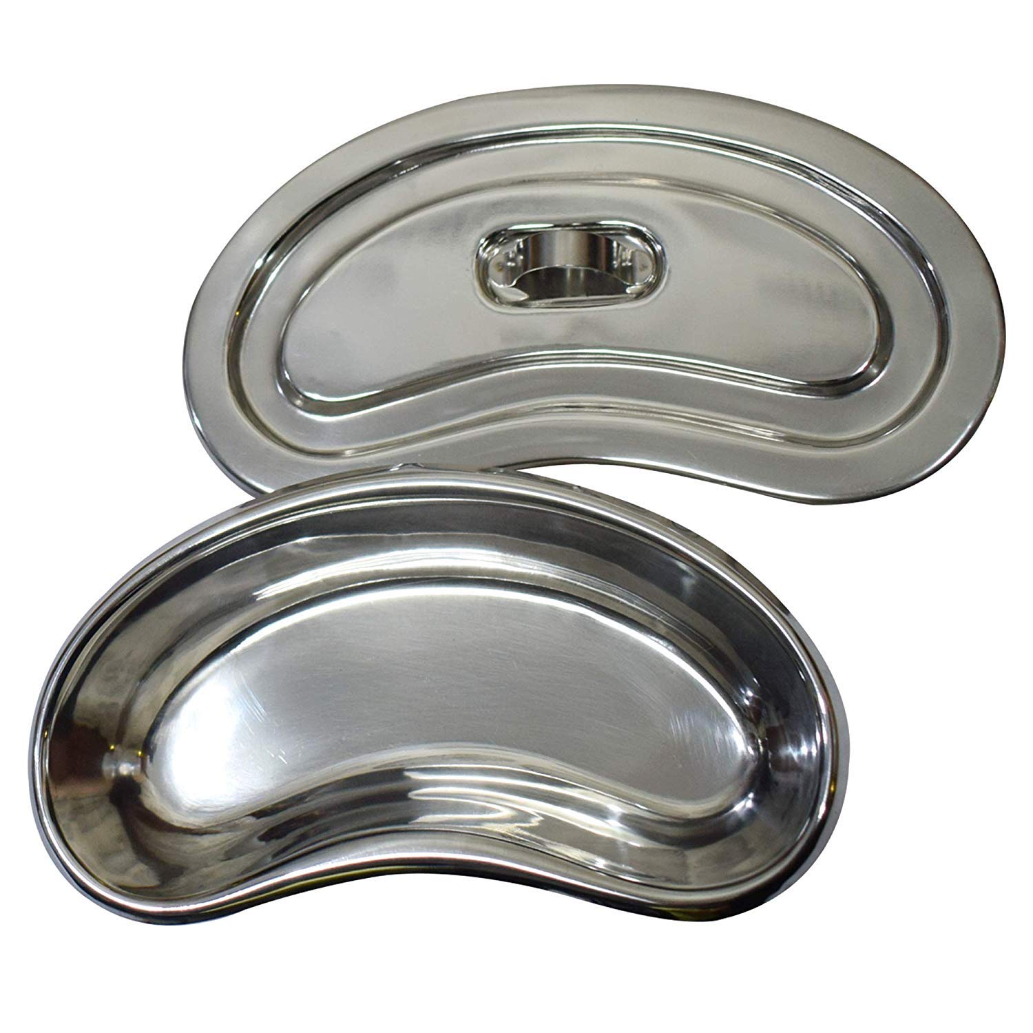 Kidney Tray with Lid Cover Stainless Steel Dishes Deluxe Quality Heavy Duty (8 Inch) (B07X1HL76M) Amazon Price History, Amazon Price Tracker