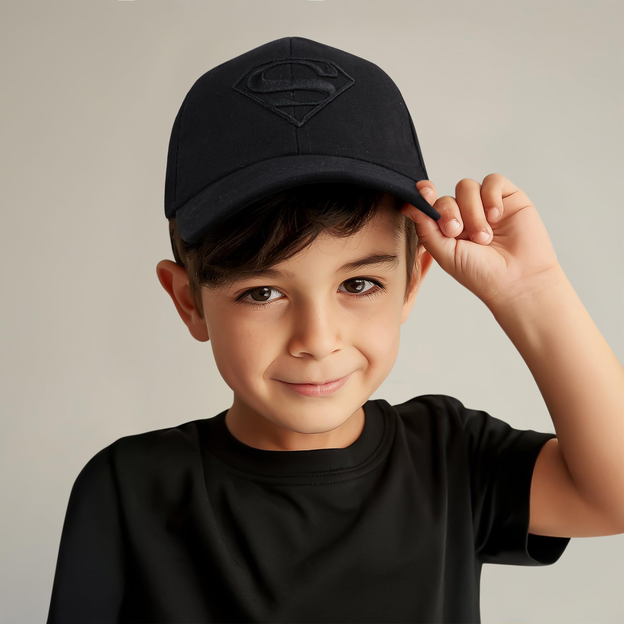VRITRAZ Polyester Super Cartoon Character Printed Little Cap for Kids, Baby Girls and Boys 3-12 Years (Black) - Image 2 thumbnail