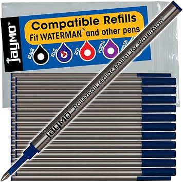 Replacement for Waterman 540961, 5888 - Rollerball Pen Refill - 24 Blue