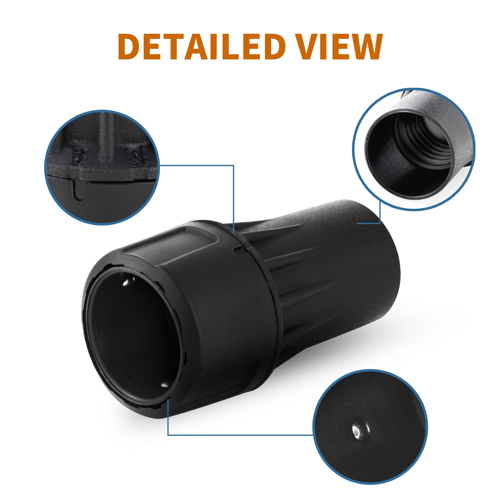 Dewalt Vacuum Attachments DeWalt DWV9000 Universal Dust Hose Connector - Fits 1-1/4" Vacuums & Tools Dewalt Shop Vac