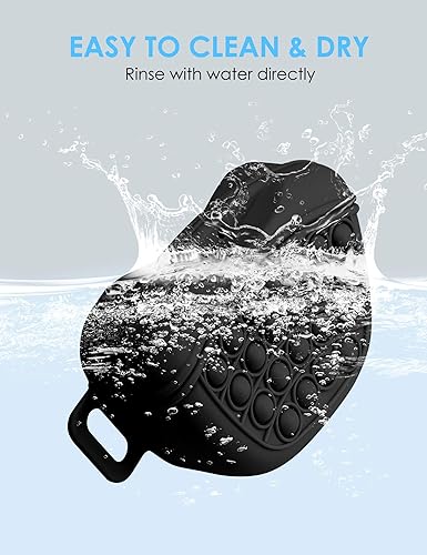 Miniatura 5 de Gobeigo Bolsa de golosinas para perros con clicker de entrenamiento 2.0, cierre magnético más fuerte para evitar derrames, bolsa de silicona de 1.67