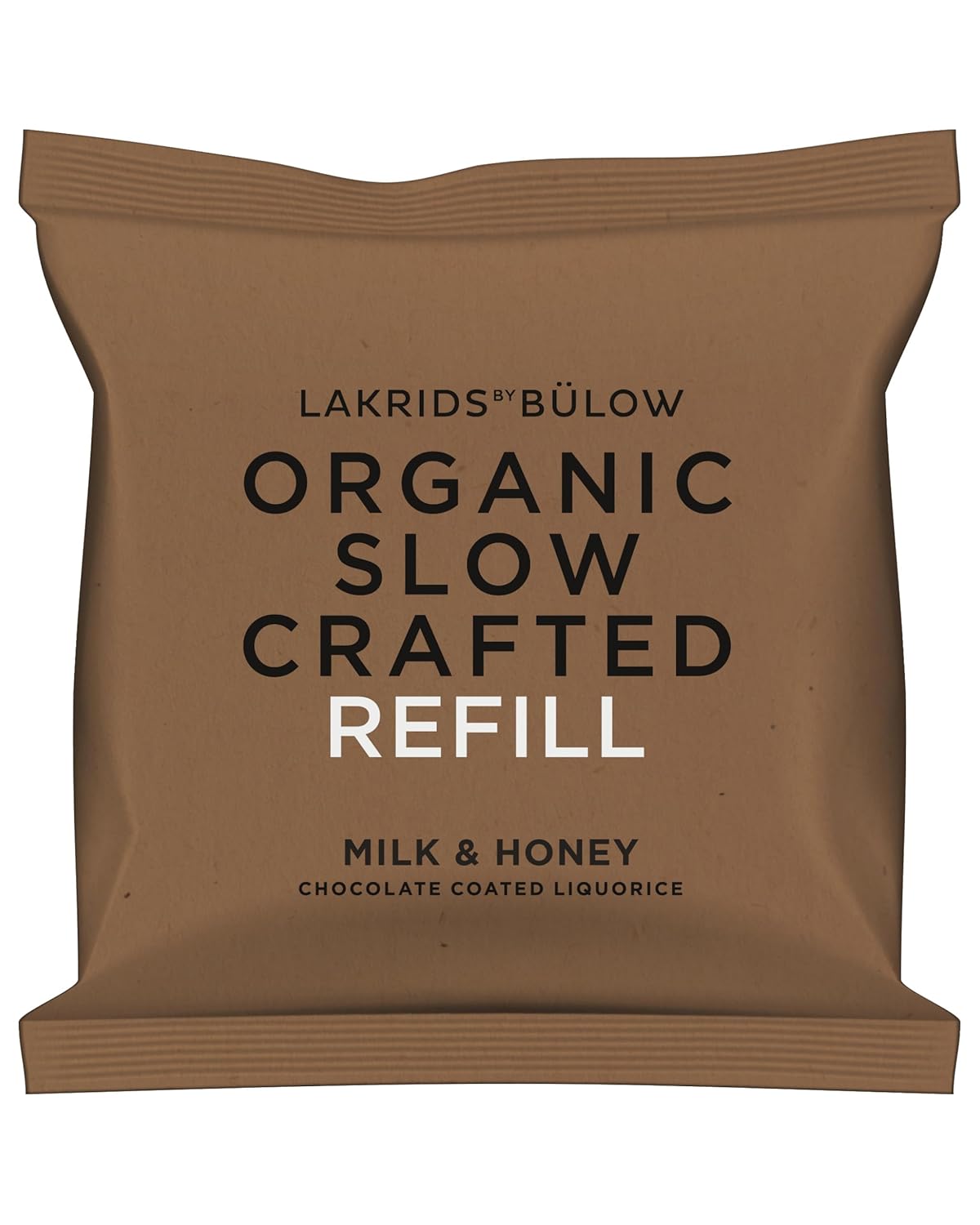 LAKRIDS BY BÜLOW - Milk & Honey Refill - 9.35 OZ Refill Bag - Organic Chocolate Coated Gourmet Licorice from Scandinavia - Gluten Free & Gelatine Free