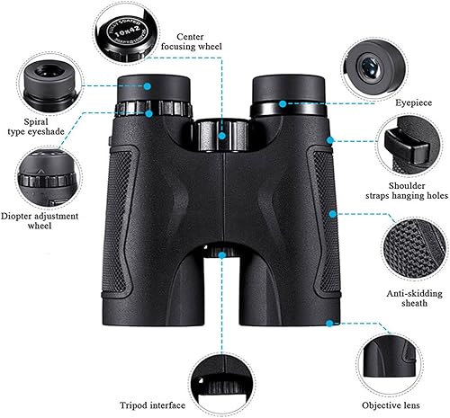 Miniatura 6 de 10x42 Binoculars for Adults, Water-resiustant Binoculars, Professional Binoculars for Bird Watching Travel Stargazing Hu(Outdoor Observation)