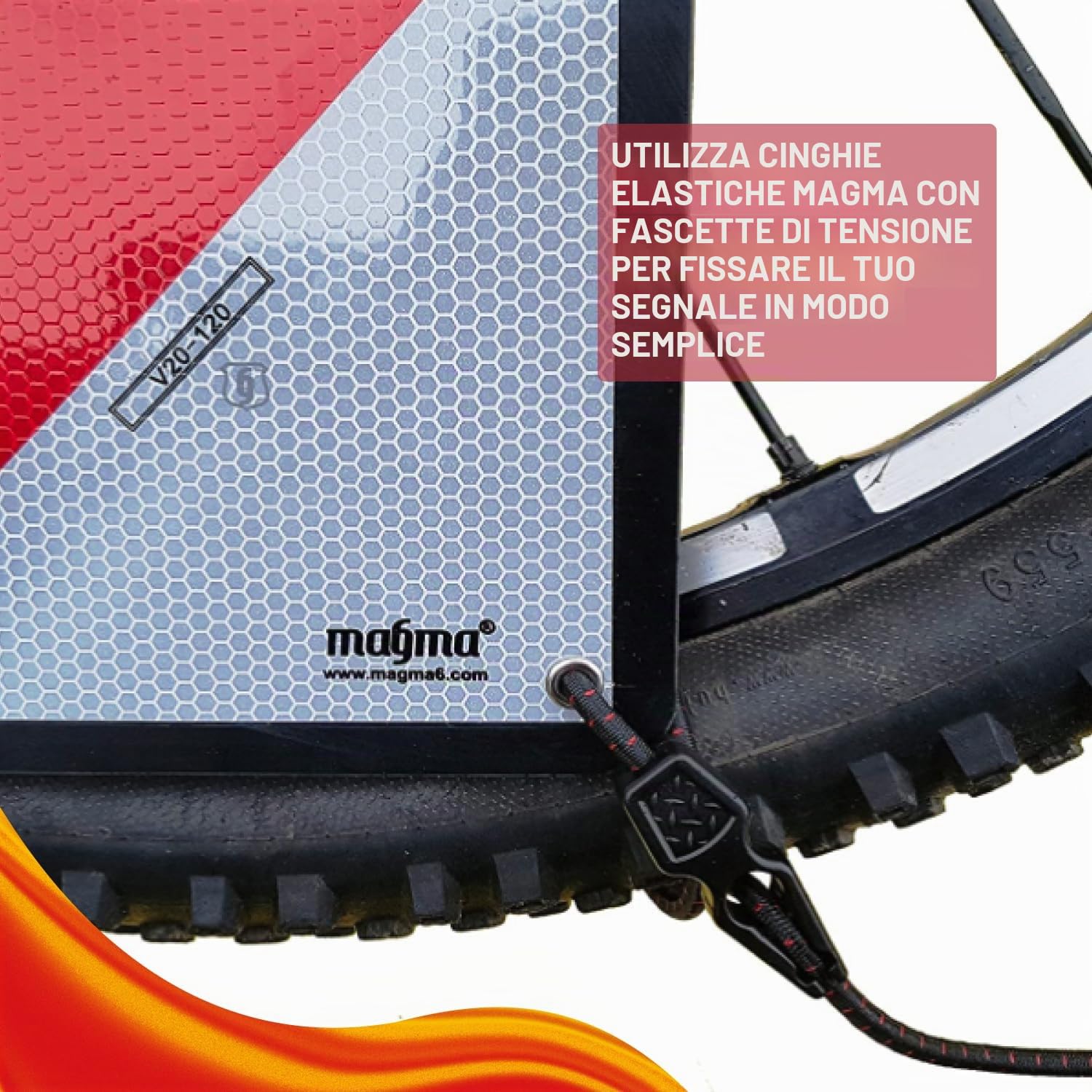 Magma Cartello di Carico Sporgente per Portabici e Roulotte, Spagna | Cartello di Sicurezza Posteriore Omologato per Auto e Camper | Indispensabile per Porta Bicicletta e Traino | Rosso e bianco…