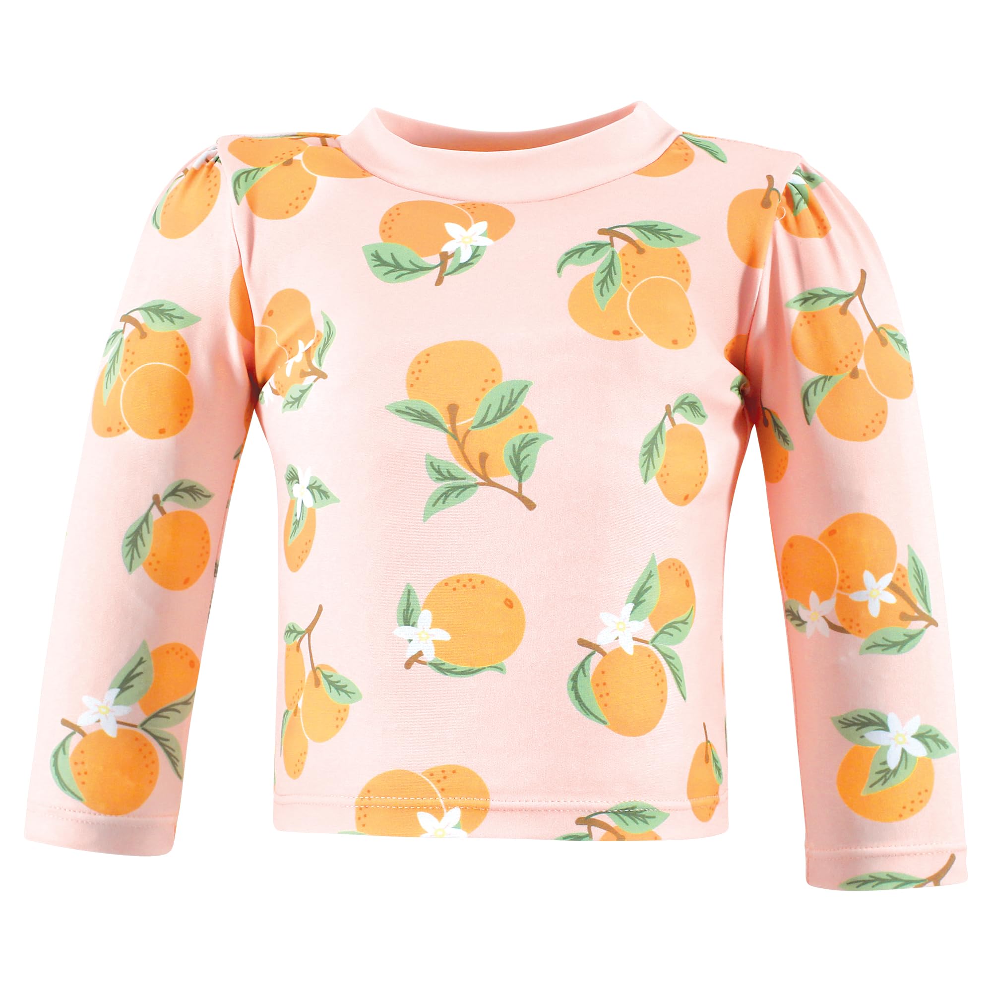Hudson Baby Unisex Baby Swim Rashguard Set, Citrus Orange, 4T