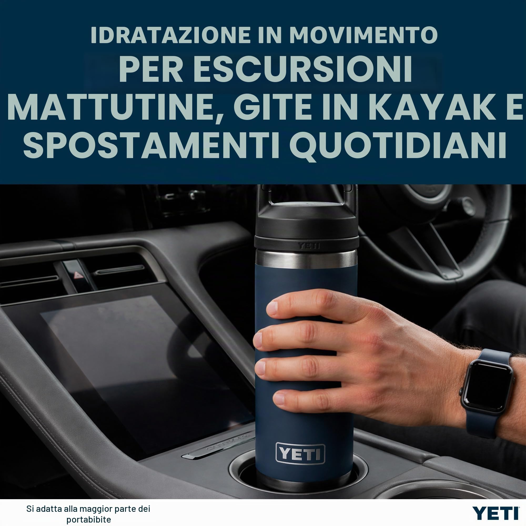 YETI Rambler Bottle Chug, Vacuum Insulated Stainless Steel Bottle with Chug Cap, Seafoam, 18 oz (532 ml)