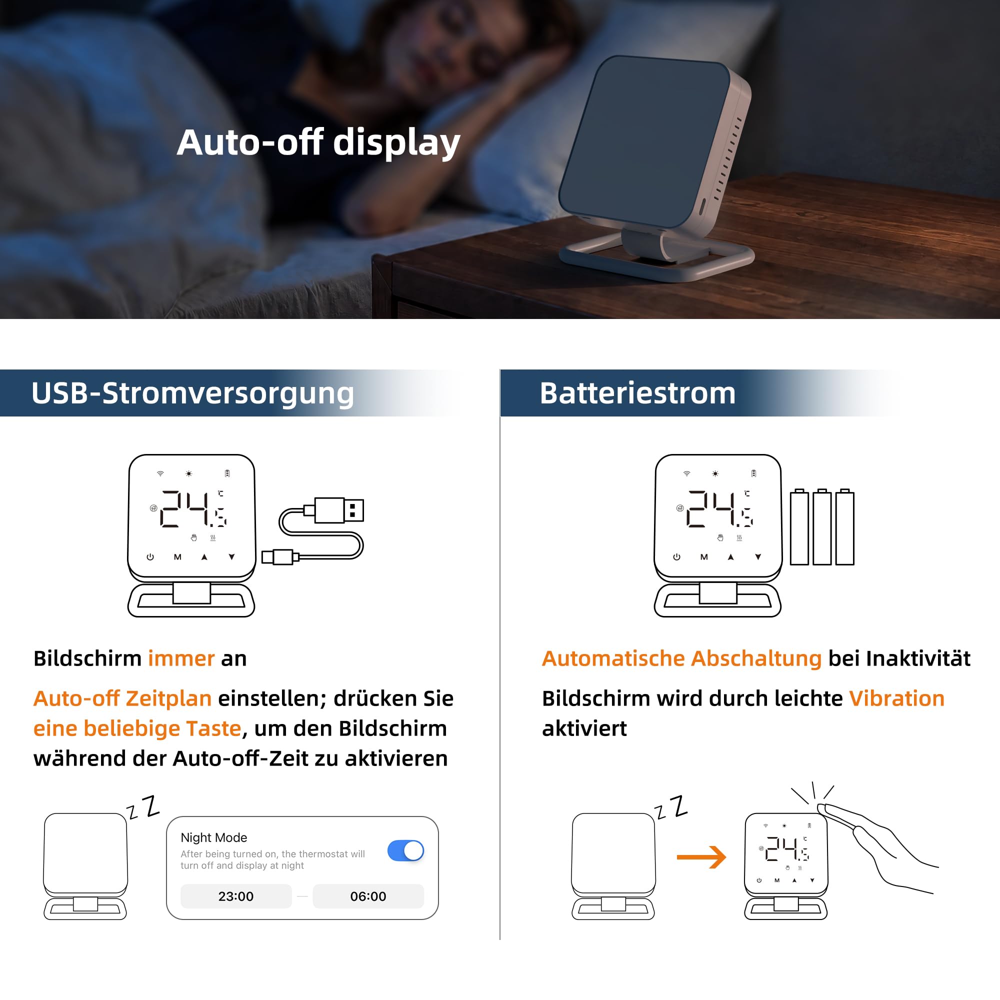 Beok WLAN Thermostat Set für Fussbodenheizung, Hub steuert 8 Räume, Tuya