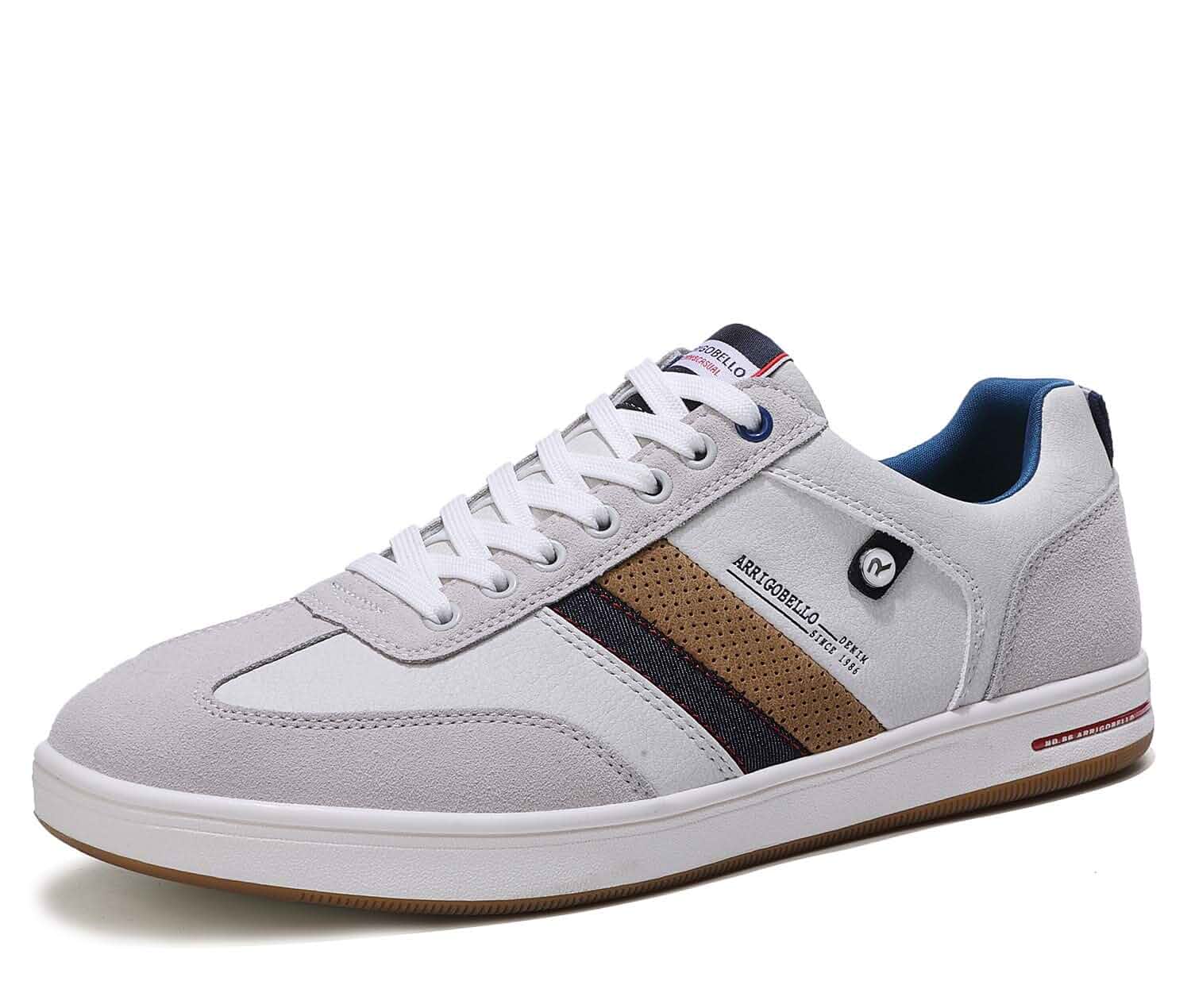 AX BOXING Men's Casual Shoes Fashion Sneakers Breathable Tennis Shoes Retro low-top, lightweight, cushioned, non-slip. Comfy for daily wear, walking, work, driving and travel. All seasons