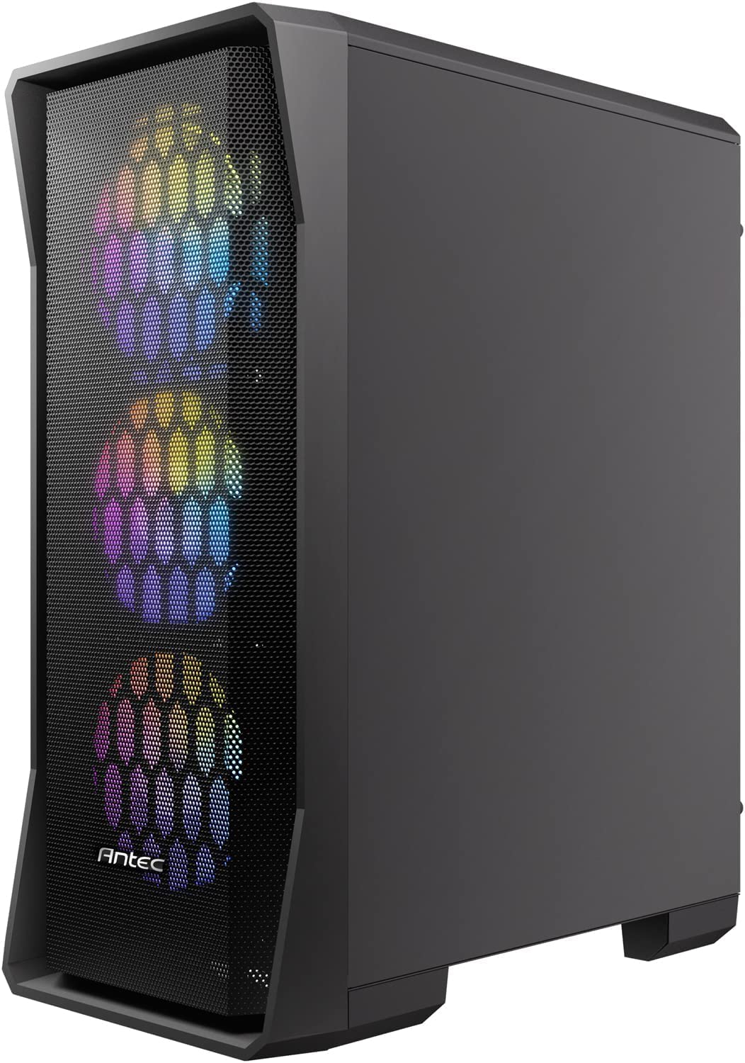 ANTEC NX Series NX360, pannello frontale in rete ad alto flusso d'aria, 4 ventole da 120 mm incluse, pannelli laterali in vetro temperato, supporto radiatore da 360 mm, case da gioco Mid-Tower ATX