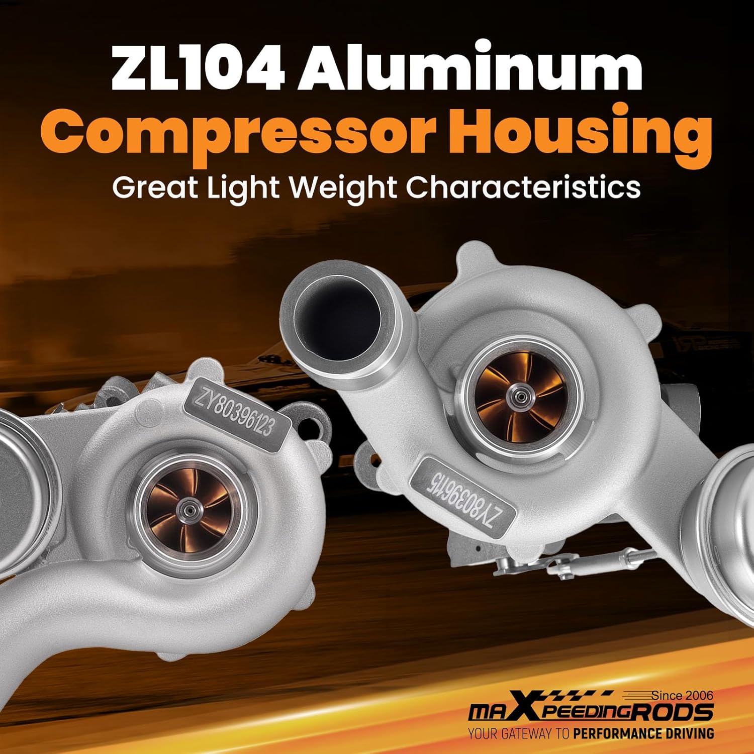 maXpeedingrods Billet Turbocharger Turbo Kit, for Ford Flex Explorer Sport Taurus SHO EcoBoost Lincoln MKS/MKT 3.5L V6 Engine 2010- # AA5E-9G438-GD (Left+Right Side)