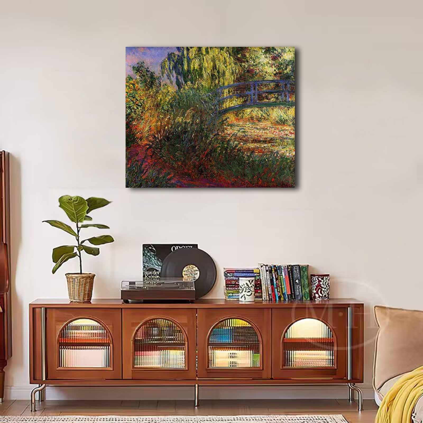 Amazon.co.jp: クロード・モネThe Japanese Bridge キャンバス絵画