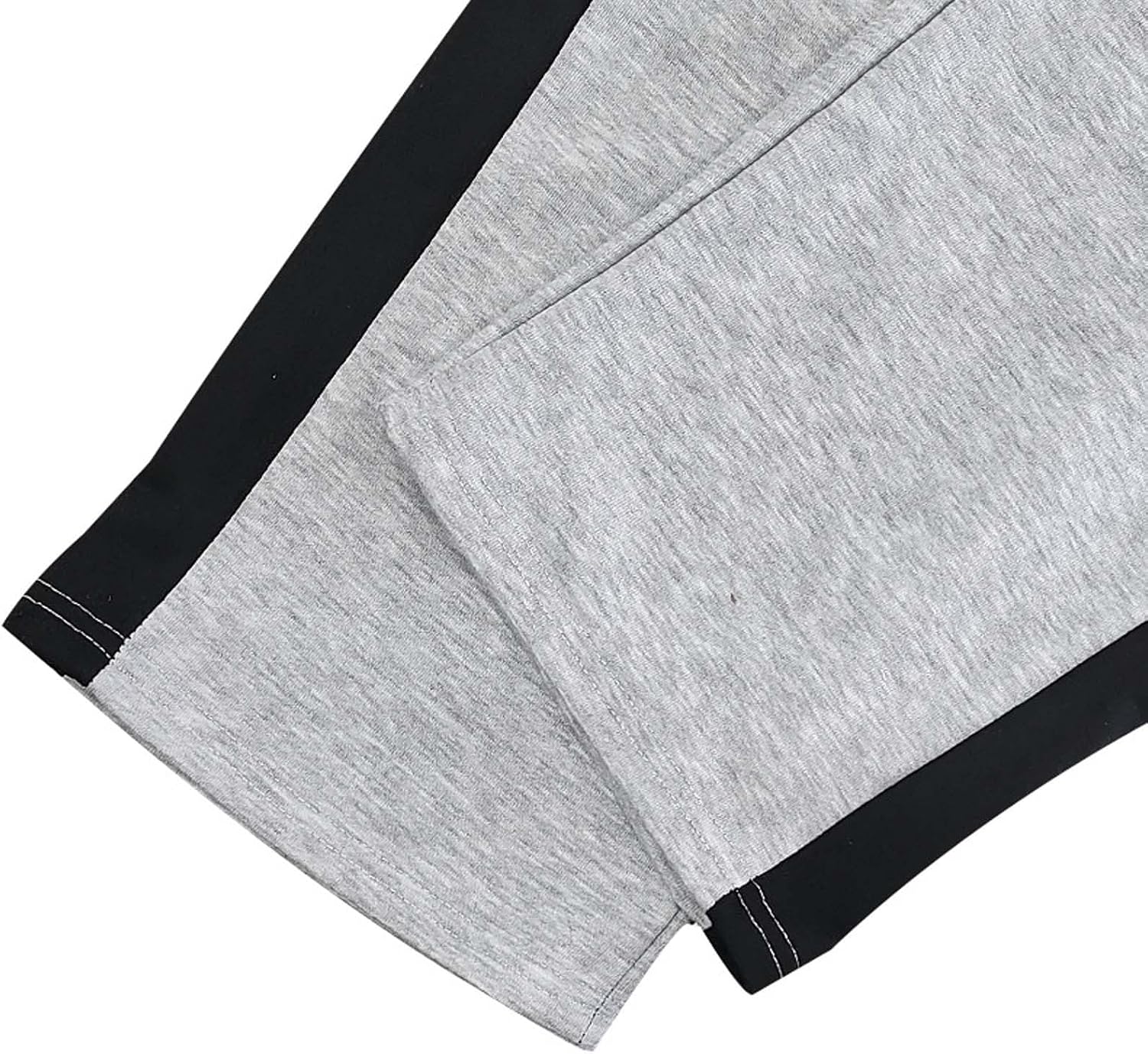 Casual Wide Leg Sweatpants for Men Baggy Fleece Color Block Open Bottom Joggers Soft Cozy Loose Fitting Straight Leg