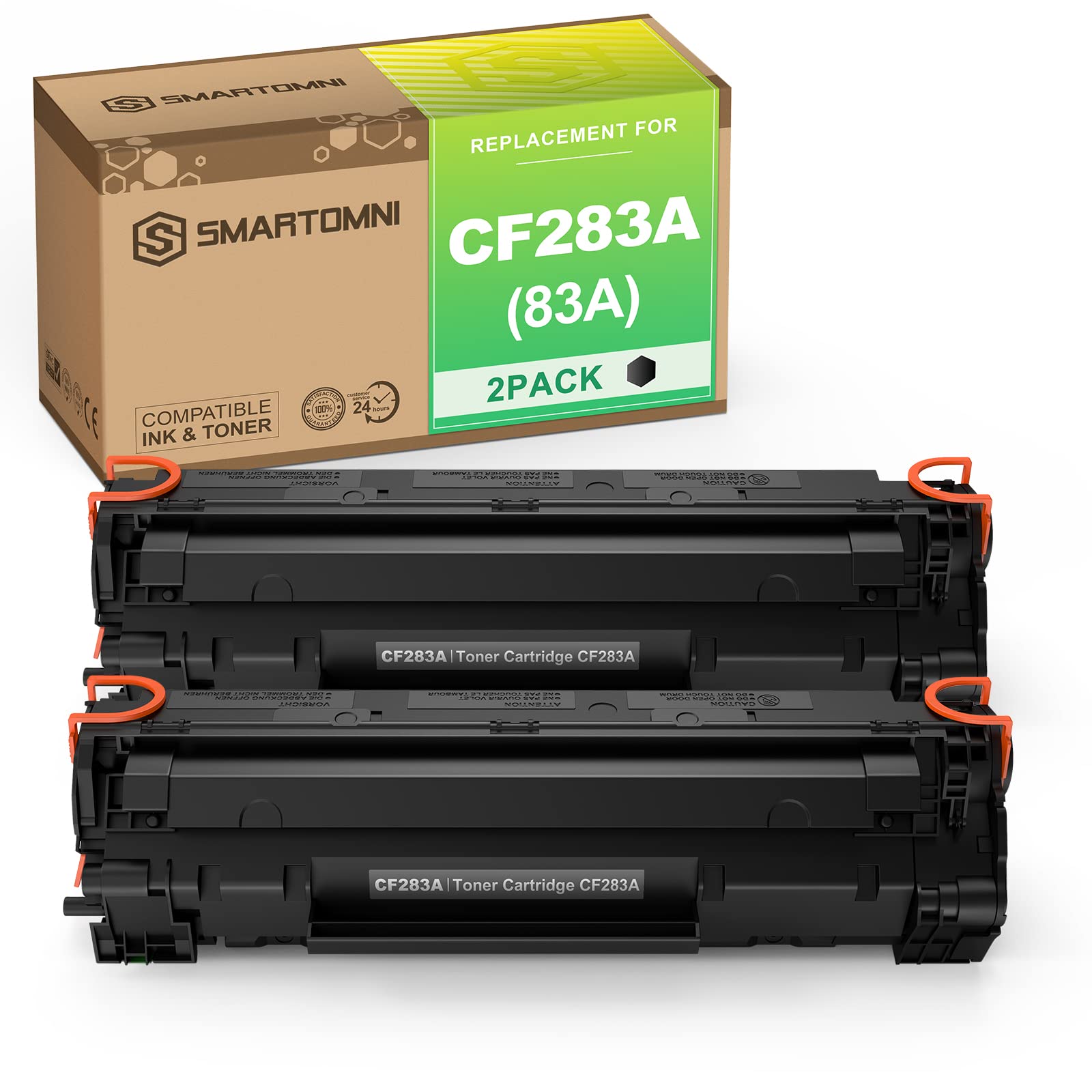 Compatible 83A CF283A Toner Cartridge Replacement for HP 83A CF283A use for HP Laserjet pro MFP M127fw M127fn M125nw M201dw M201n M225dn M225dw M125a Printer 1500 Pages Black 2 Packs