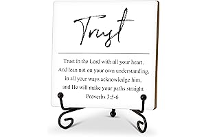 Christian Desk Decor, Trust in the Lord With All Your Heart Sign