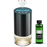 Waterless Essential Oil Diffuser with 100ml of Pure Essential Oil, Mini Scent Air Diffuser with 7 Color Lights, 100ml Large Capacity CarDiffuser, 3 Timers & 3Mist Levelsfor Home, Car, Office