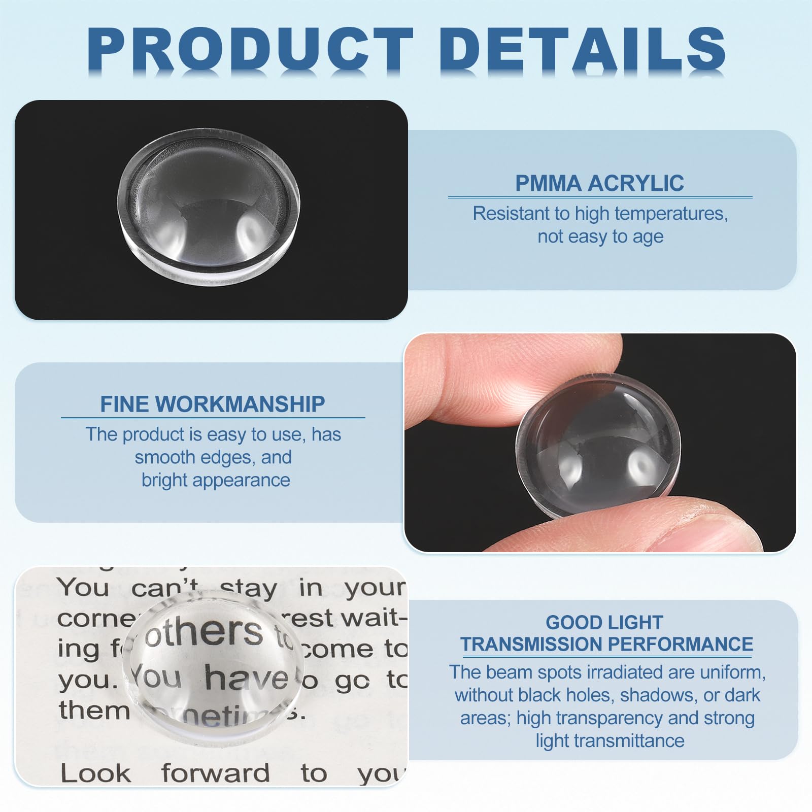 PATIKIL Diameter 20mm Flat Convex Lens - Image 3
