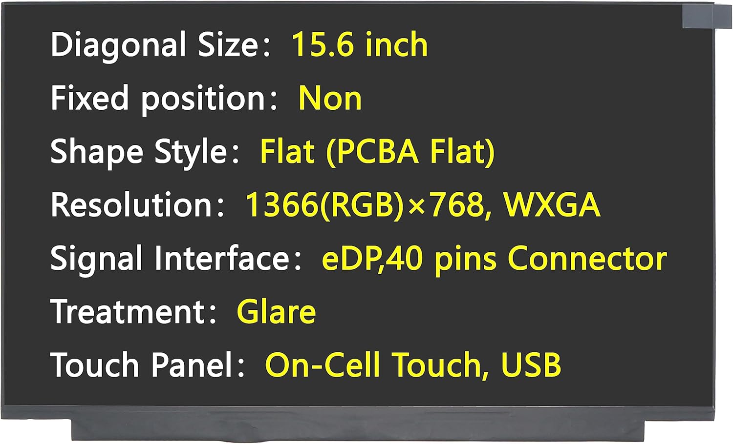 New Grade A Screen Replacement for HP Laptop Screen NT156WHM-T03 V8.0 V8.1 Touch Panel 15.6 HD LCD Touch Screen Digitizer
