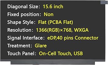 New Grade A Screen Replacement for HP Laptop Screen NT156WHM-T03 V8.0 V8.1 Touch Panel 15.6 HD LCD Touch Screen Digitizer