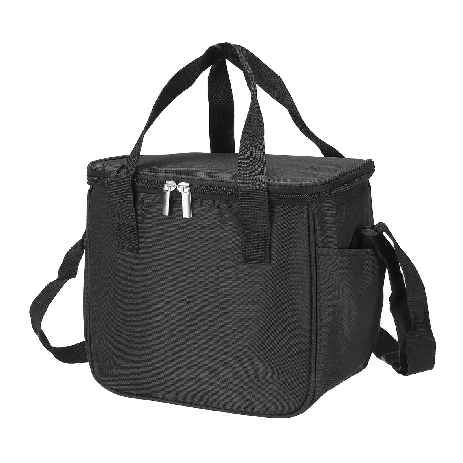 Boîte à déjeuner pour femmes/hommes, sac à déjeuner isotherme, sac fourre-tout thermique, récipient à déjeuner réutilisable 8,7 x 6,7 x 9,4 pouces pour le travail, pique-nique en plein air, noir