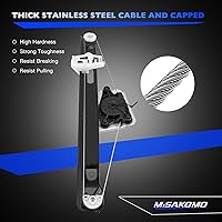 Vista 3 de Regulador de ventana trasera derecha sin motor compatible con BMW E90 E91 323i 325i 328i 330i 335i M3 del lado del pasajero 2006-2012, reemplaza