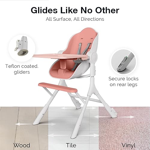 Vista 12 de ORIBEL Cocoon Z - Silla alta y tumbona para bebé, silla alta perfecta para niños pequeños/recién nacidos, se desliza fácilmente en todas las Verde