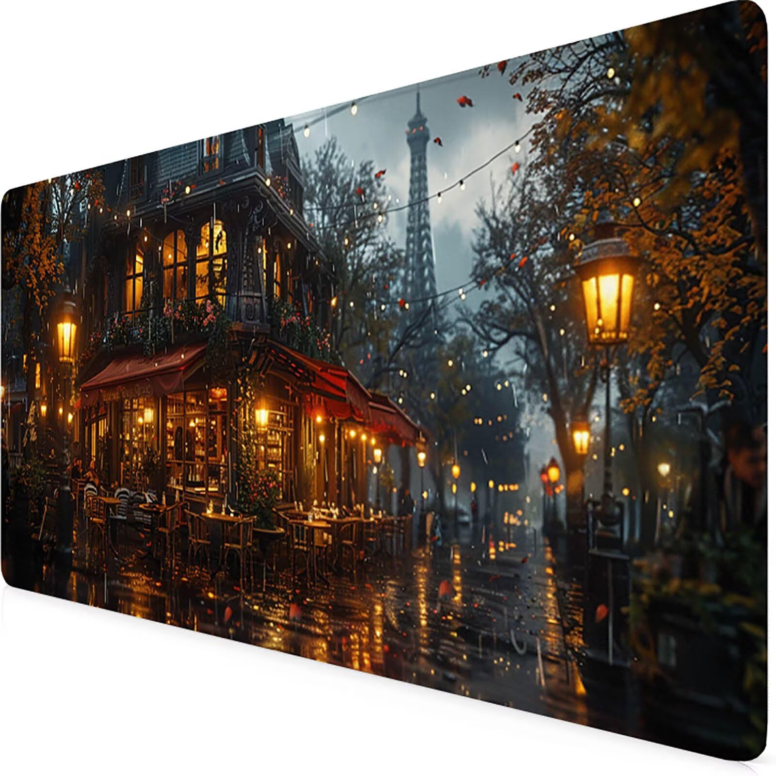 Città Tappetino Mouse Gaming xxl 1000 x 500 mm, Tappetino Scrivania Paesaggio Con Bordi Cuciti, Presa Stabile su Superfici Lisce, Impermeabile Antiscivolo Mouse Pad per Gaming Accessori Regalo b2-28D