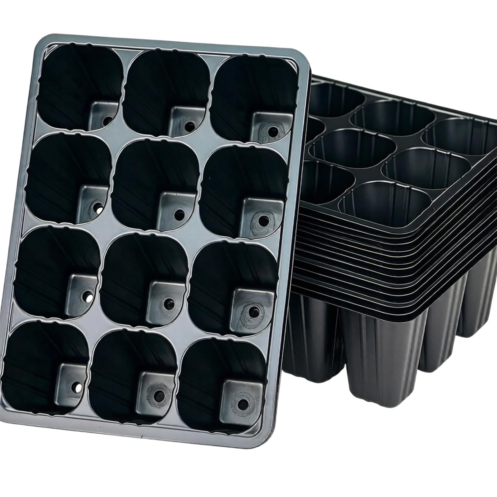 YUGSHNKFC 15pack Hydroponic Plant Starter with Aeration Hole Seedling Starter Tray for Home Garden and Cultivation Stacking Plantlet Tray