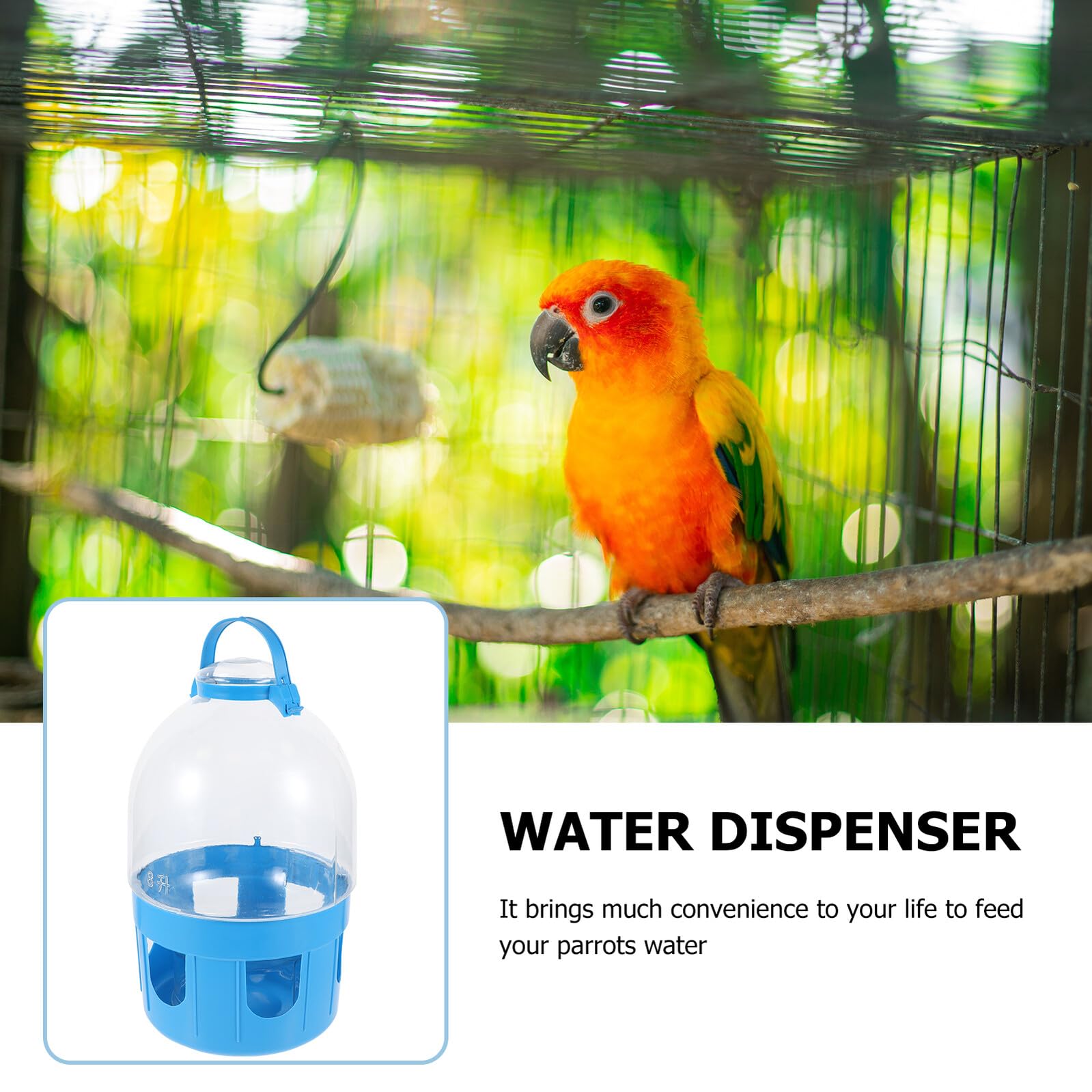 Homoyoyo Tauben Wasserspender Hängend 8l Transparenter Wasserkessel Mit Füllstandanzeige Vogeltränke Für Haustiertauben Und Vogelbedarf