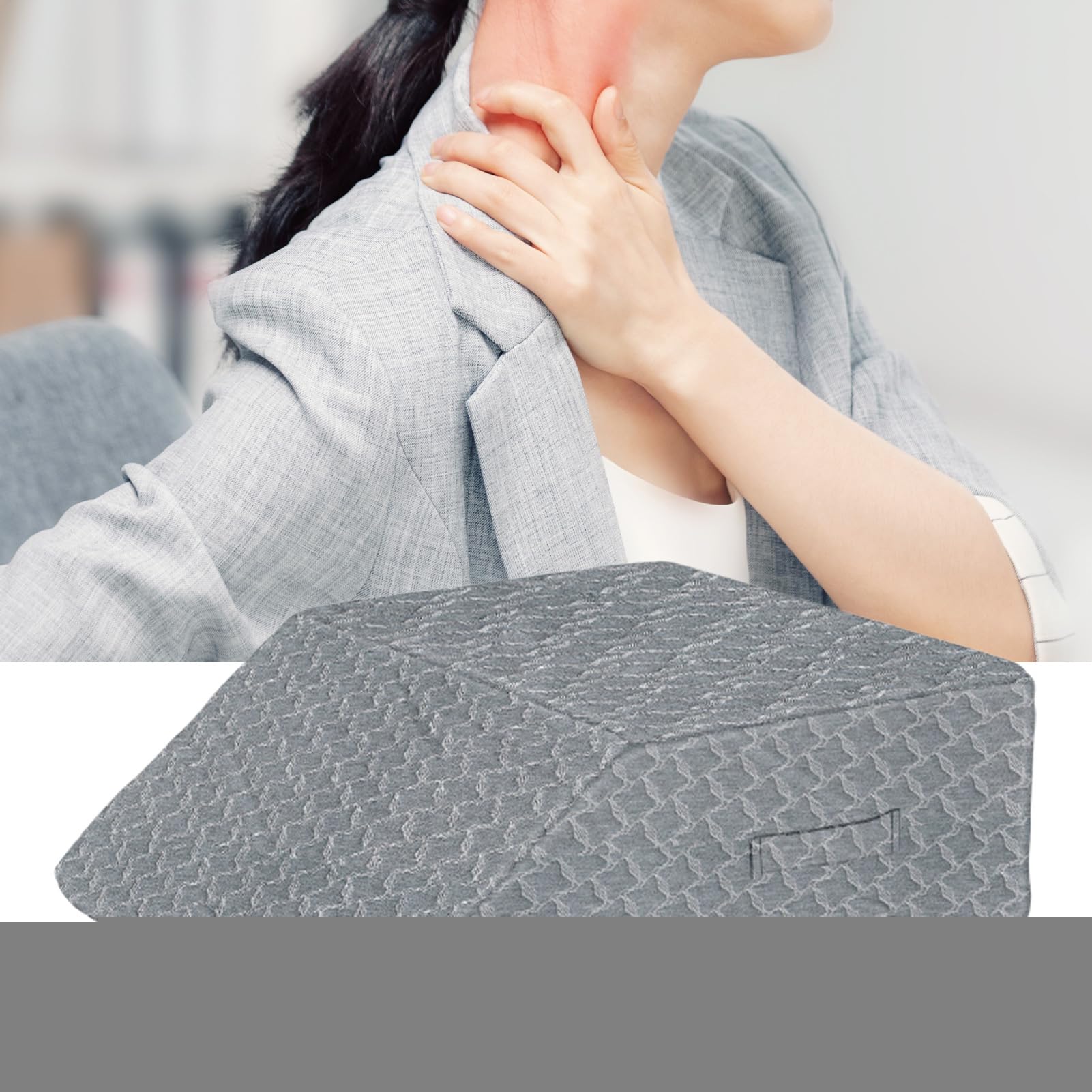 Poduszka na nogi, klin podwyższający, ergonomiczna poduszka nośna, rdzeń z miękkiej pianki, nadająca się do prania pokrowiec, lekka konstrukcja, pomoc zmniejszająca nacisk, wygodny kąt, idealna do