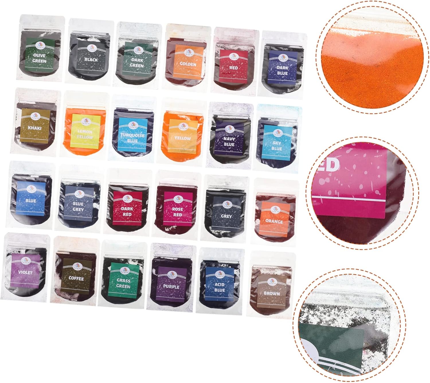 Healifty Color Tie Dye Powder Kit for DIY Fabric Dyeing Bright Non Toxic Pigments for Adults Creative Clothing Shirts Hats Scarves Party Supplies