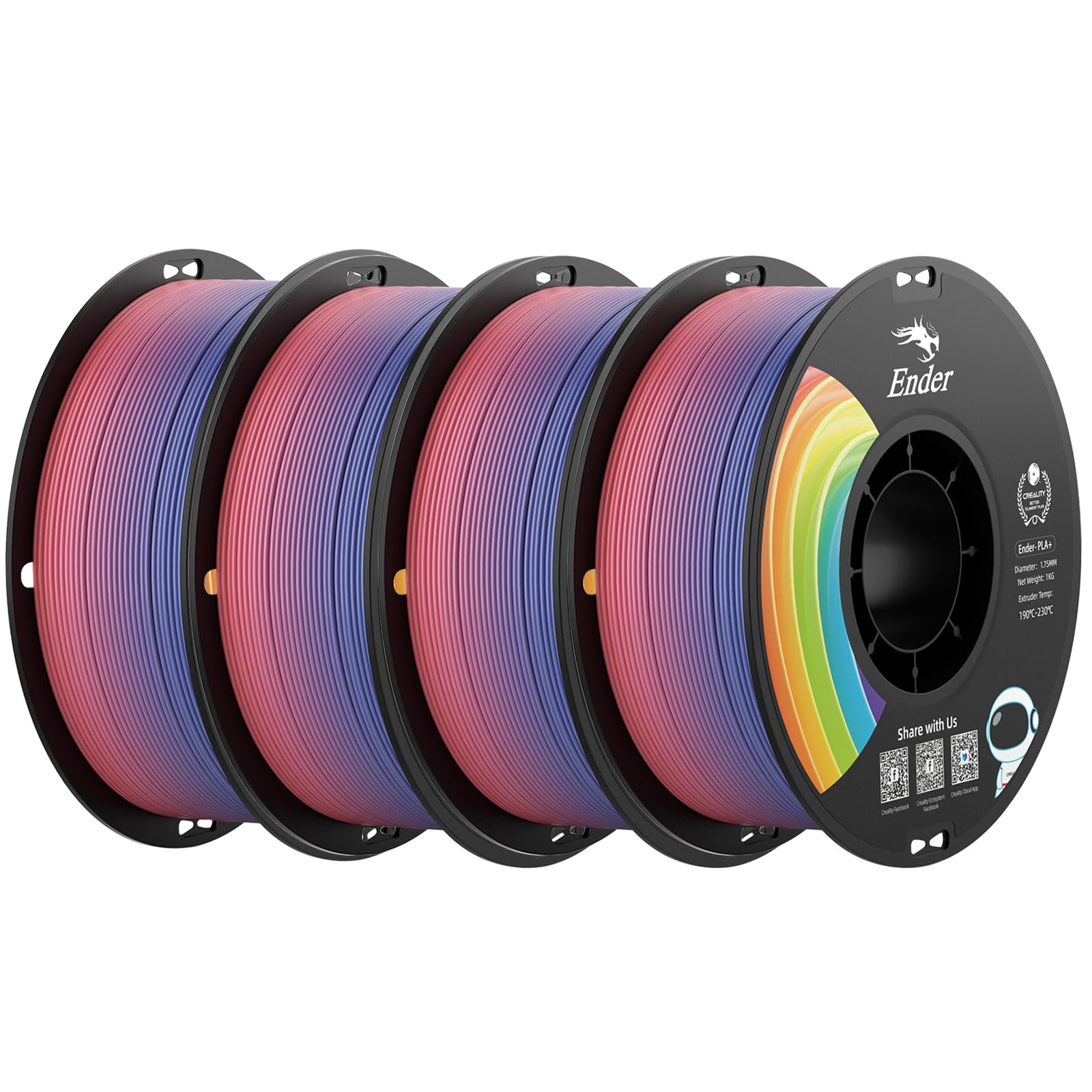 Creality PLA Plus 3D Printer Filament - Multicolor 1KG -18