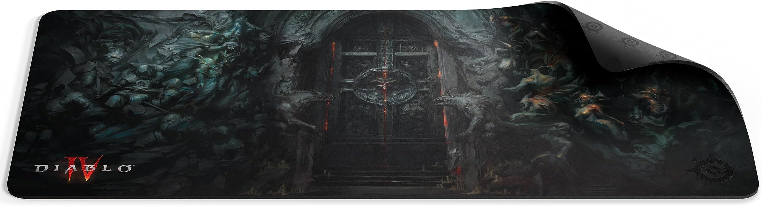 Gaming Mouse Pad Limited Edition Diablo IV Design Non-slip Rubber Base 35.4" x 15.7" x 0.16" QcK Diablo IV XXL 63426