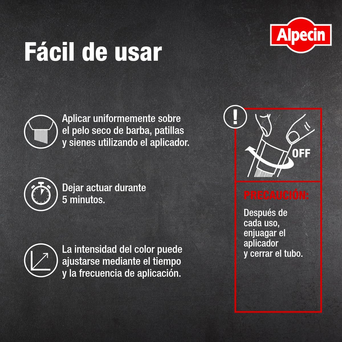 Alpecin Grey Attack Barba y Patillas Colour Booster 50 ml – Reduce gradualmente las canas con resultado natural sin efecto tinte para hombres