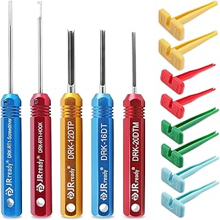 JRready ST5236 Deutsch Pin Extractor Tool for 16#12#20# Solid/Stamped Contacts 12-22 AWG, Terminal Removal Tool Kit with Steel DRK-RT1 for Deutsch DT,DTM,DTP Series Connector 13PCS