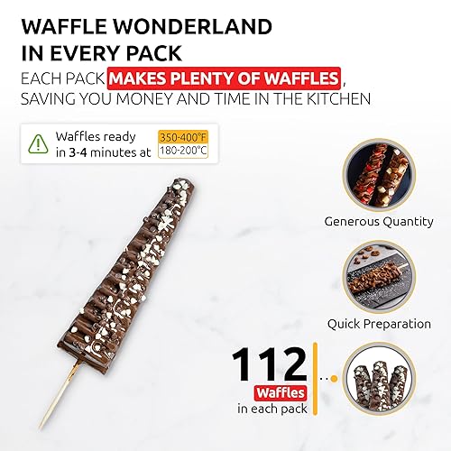 Vista 18 de OldSoul - Mezcla profesional de gofres para paletas, sabor chocolate, mezcla de masa de gofres en barra, 10 libras, 224 gofres