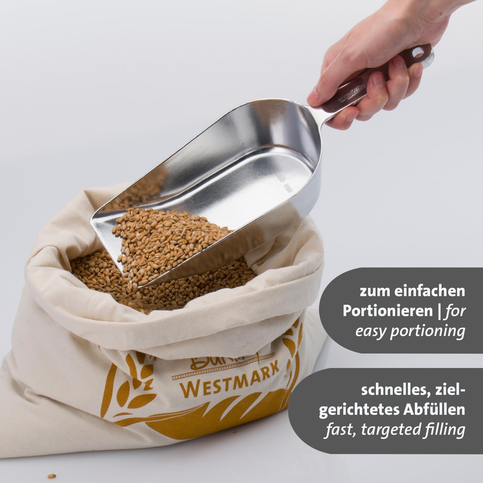 Westmark Pelles ménagères " Hygia " – 3 pelles pratiques pour doser proprement les ingrédients secs tels que le sucre et les épices ou les aliments pour animaux et les bonbons – 650 ml