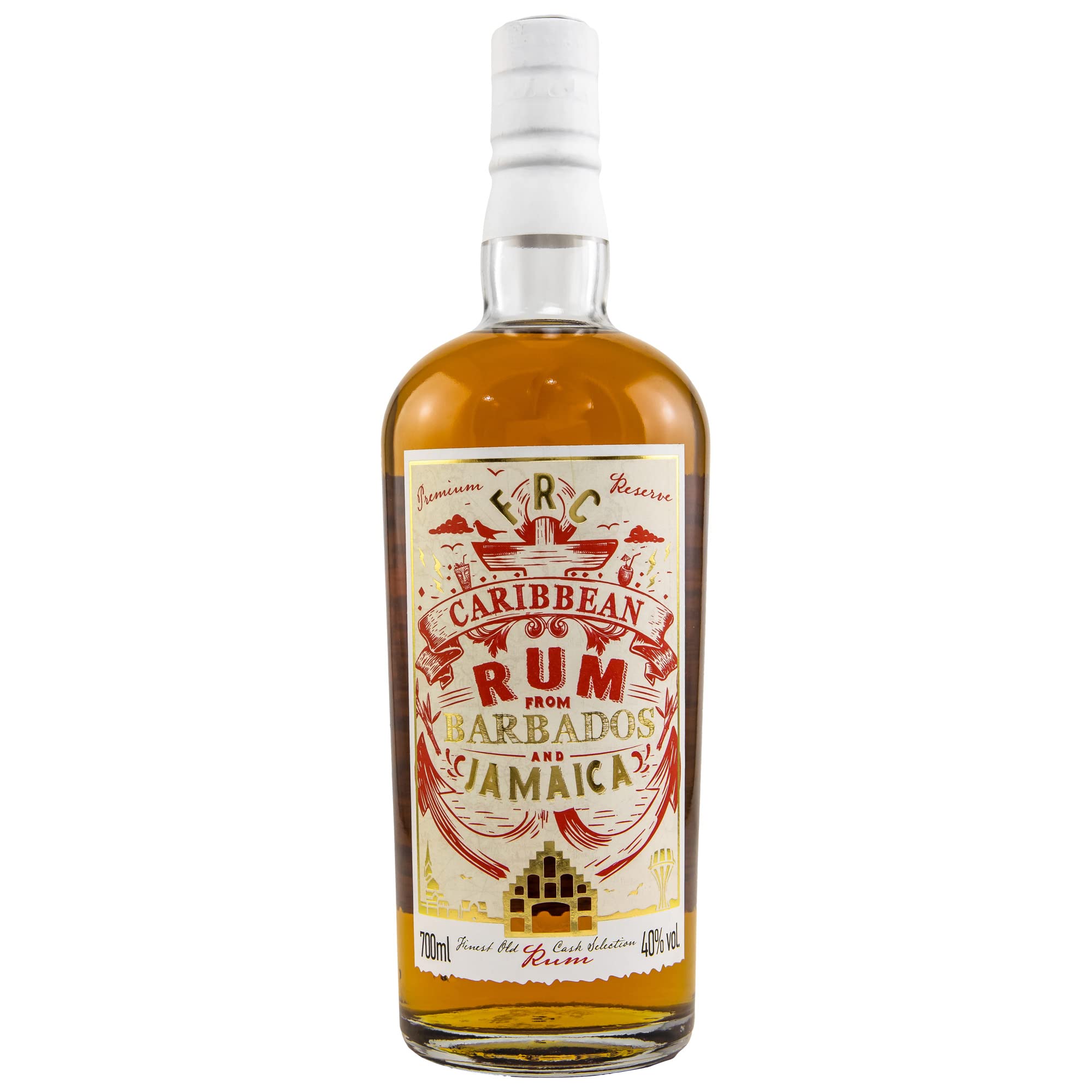 FRC Caribbean Rum I Rum aus Barbados und Jamaica I Exotische Fruchtaromen I 40% Vol. I 700 ml