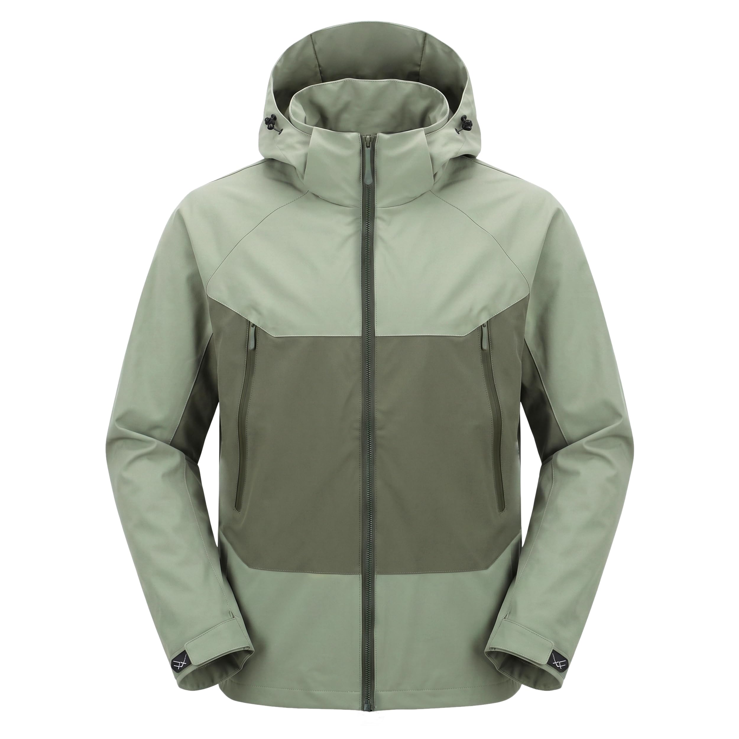 SUKUTU Chaqueta impermeable da uomo Abrigo al aire libre impermeable ligero excursión chaqueta color bloqueado capuchón cappello