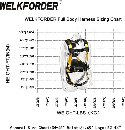 Miniatura 4 de Arnés de seguridad industrial de protección contra caídas 3D con hebilla de lengüeta de cintura  Hebillas de lengüeta de pierna  Soporte de