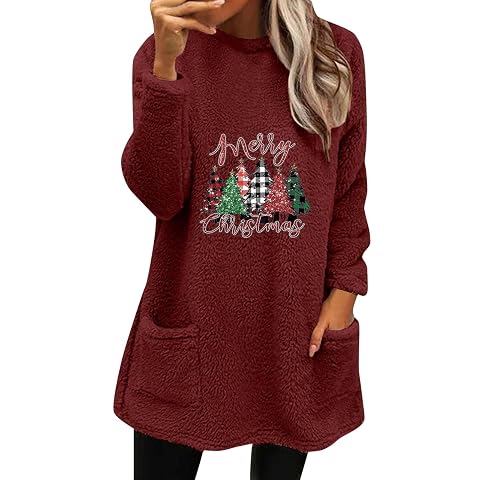 Christmas Sweaters Women Fall Oversized Sweater Long Sleeve Mock Neck Jumper Tops Winter Casual Loose Fit Chunky Pullover