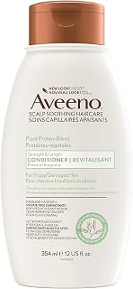 Aveeno Strength & Length Plant Protein Blend Conditioner, Vegan Formula for Strong Healthy-Looking Hair, 354 mL