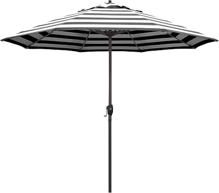amazon patio umbrellas galtech 9-Foot (Model 737) Deluxe Auto-Tilt Umbrella with Black Frame and Sunbrella Fabric: Granite (Includes Extended Frame Warrantee) GRANDEUR:145 visiera trasparente Aluminum Construction Ride Wild Life Snowboard