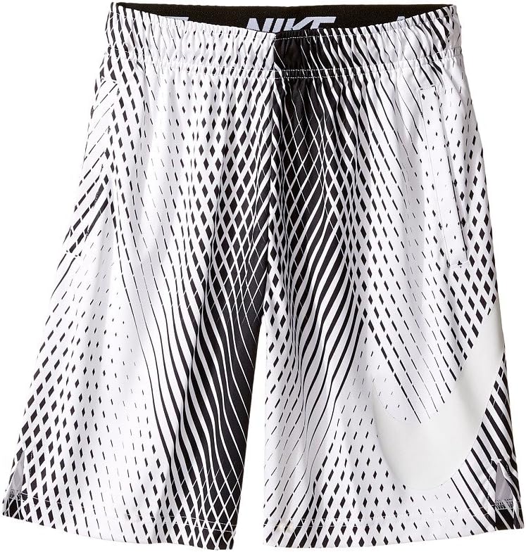 Nike Kids Boy's Dry Training Short AOP3 (Little Kids/Big Kids) White/White/White SM (7-8 Big Kids)