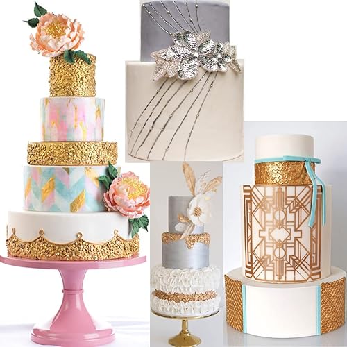 Miniatura 5 de Alfombrilla de silicona enorme, mini botones de lentejuelas repetidas, herramientas de decoración de pasteles de boda para molde de fondant