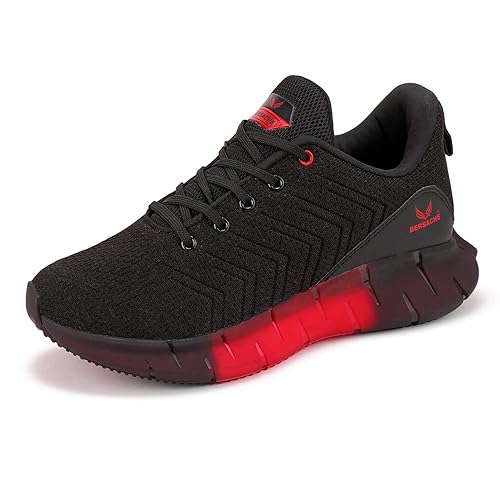 Bersache Sports Shoes for Men | Latest Stylish Sports Shoes for Men | Lace-Up Lightweight (Grey) Shoes for Running, Walking, Gym,Trekking and Hiking Shoes for Men