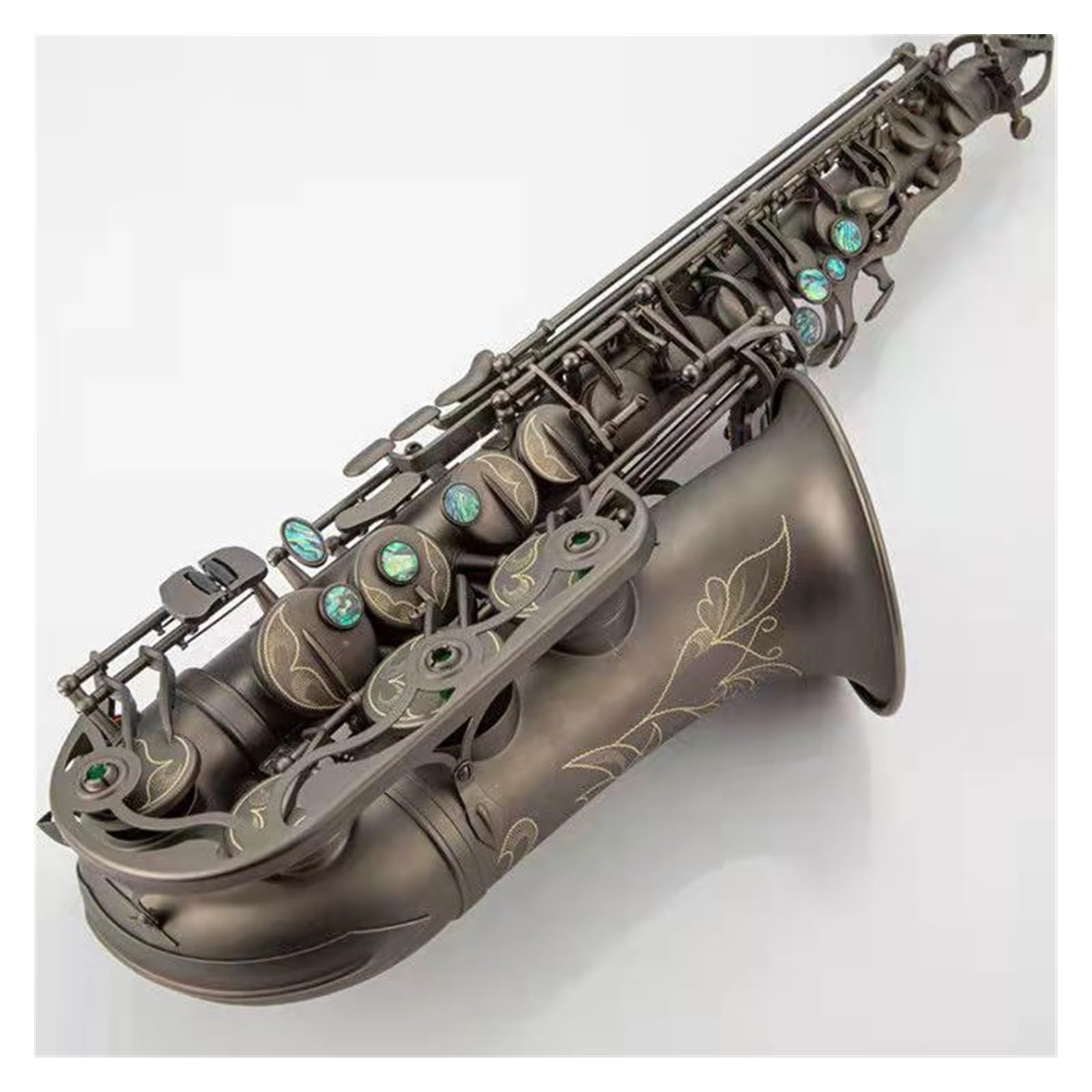 Amazon | Eb アルトサックスユニークなマットブラックニッケルメッキ