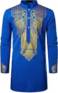 2023 Fashion New Mens Abaya Thobe Arabic Longline T Shirts Henley Kaftan Banded Collar Plain Gown Shirts Men's Muslim Kaftan Thobe Plus Size Jumpsuits for Men Party Night Sexy